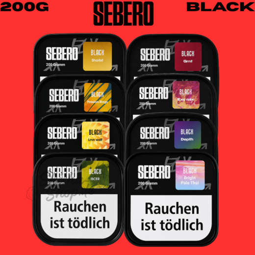 Sebero BLACK Shisha Tabak 200g