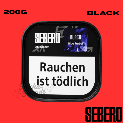 Sebero BLACK Shisha Tabak 200g - Blue Forest
