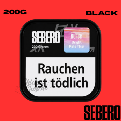 Sebero BLACK Shisha Tabak 200g - Bright Pala Thai