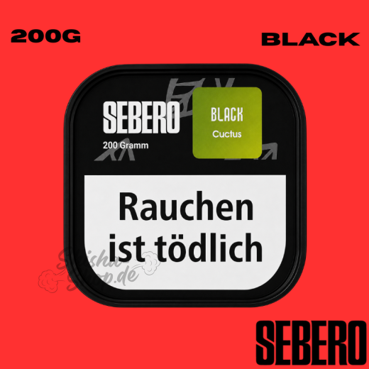 Sebero BLACK Shisha Tabak 200g - Cuctus