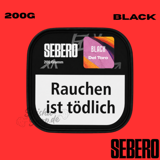 Sebero BLACK Shisha Tabak 200g - Del Toro