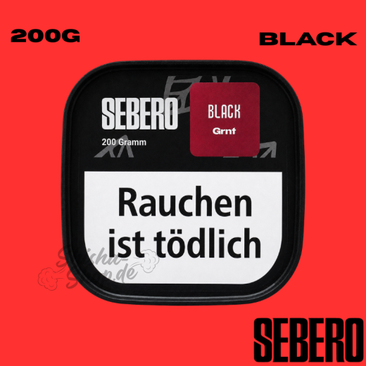 Sebero BLACK Shisha Tabak 200g - Grnt