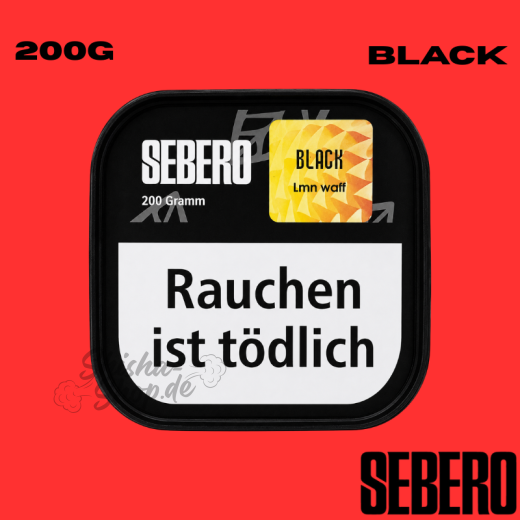 Sebero BLACK Shisha Tabak 200g - LMN Waff