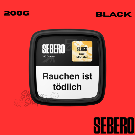Sebero BLACK Shisha Tabak 200g - Coki Monster