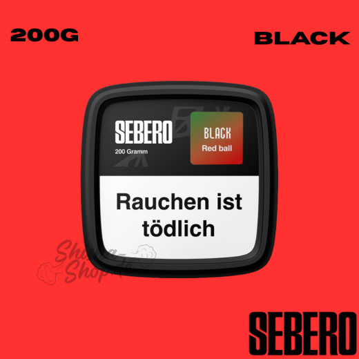 Sebero BLACK Shisha Tabak 200g - Red Ball