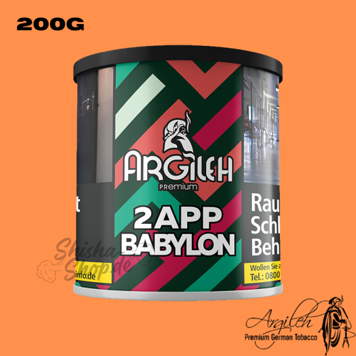 Argileh Shisha Tabak 200g - 2app Babylon