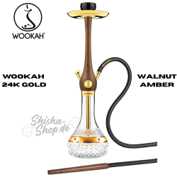 Wookah Shisha 24K Gold - Walnut Amber