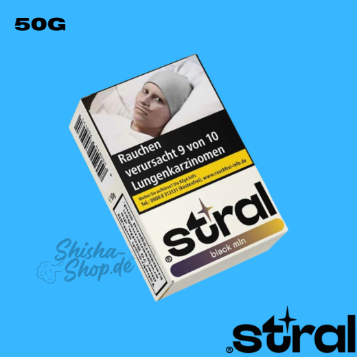 Stral Shisha Tabak 50g - Black Mln