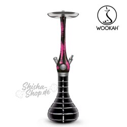 Wookah Shisha Black/Pink - Striped Black