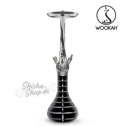 Wookah Shisha White/Black - Striped Black