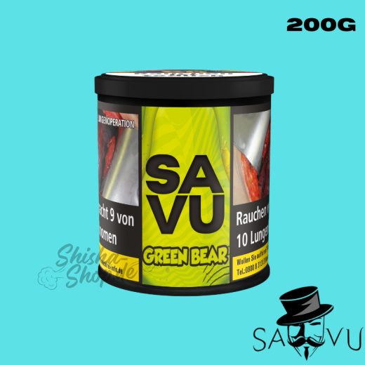 Savu Shisha Tabak 200g - Green Bear