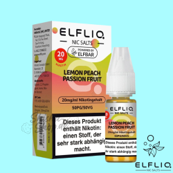 ELFBAR ELFLIQ LIQUID 20mg - Lemon Peach Passion