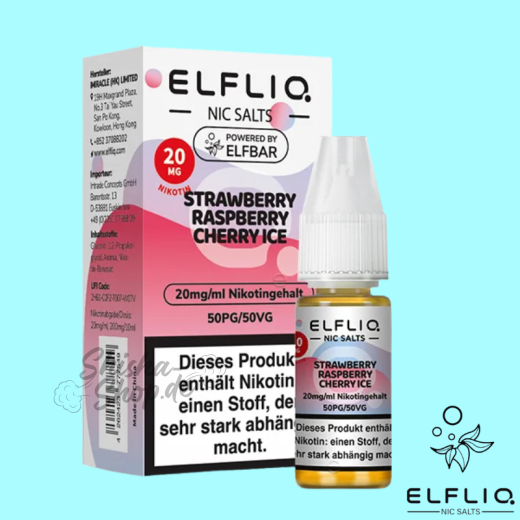 ELFBAR ELFLIQ LIQUID 20mg - Strawberry Raspberry Cherry Ice