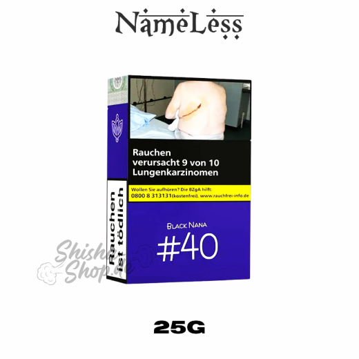 Nameless Shisha Tabak 25g - Black Nana