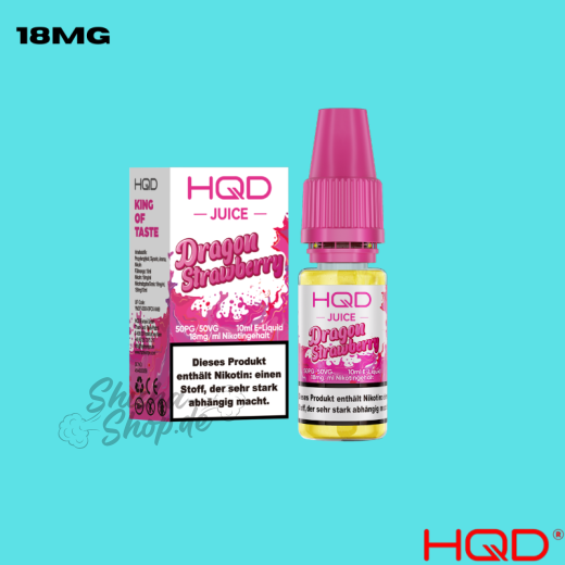 HQD Juice Liquid 18mg - Dragon Strawberry