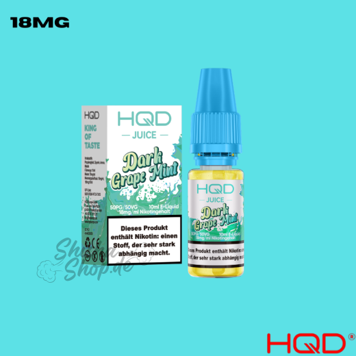 HQD Juice Liquid 18mg - Dark Grape Mint