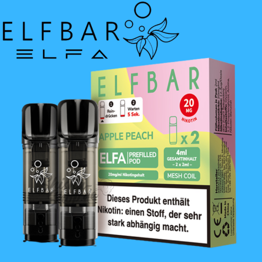 ELFBAR ELFA PODS 20mg - Apple Peach