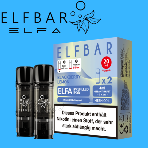 ELFBAR ELFA PODS 20mg - Blackberry Lemon