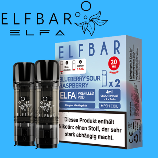 ELFBAR ELFA PODS 20mg - Blueberry Sour Raspberry