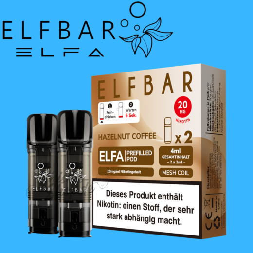 ELFBAR ELFA PODS 20mg - Hazelnut Coffee