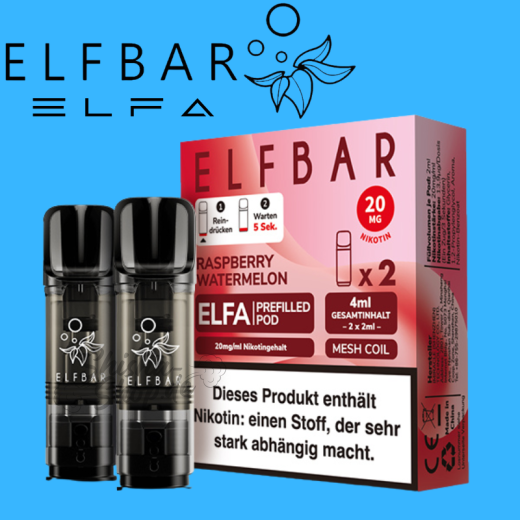 ELFBAR ELFA PODS 20mg - Raspberry Watermelon