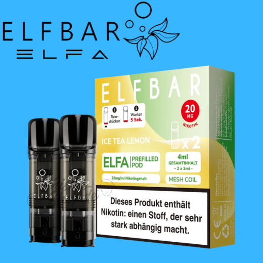 ELFBAR ELFA PODS 20mg - Ice Tea Lemon