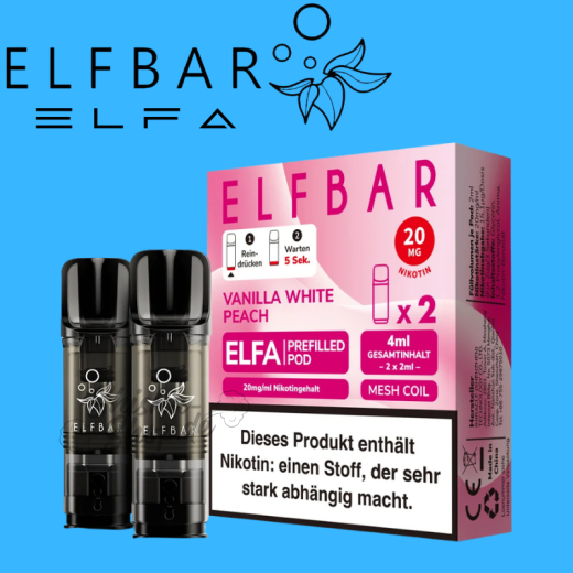 ELFBAR ELFA PODS 20mg - Vanilla White Peach