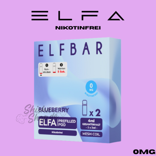ELFBAR ELFA PODS Nikotinfrei 0mg - Blueberry