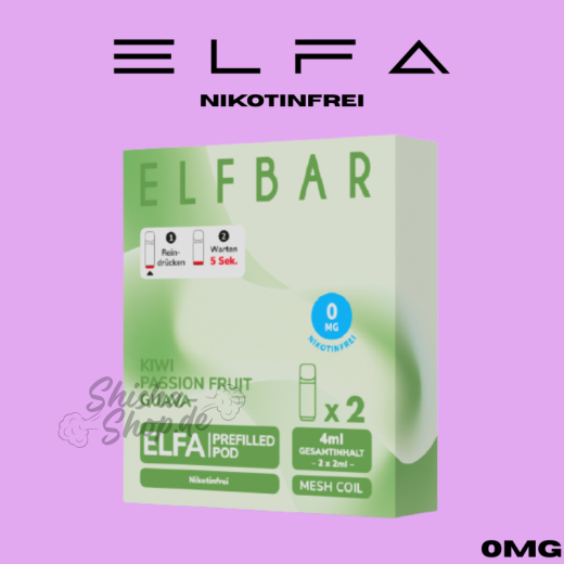 ELFBAR ELFA PODS Nikotinfrei 0mg - Kiwi Passionfruit Guava