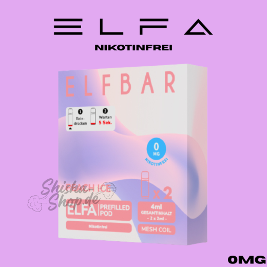 ELFBAR ELFA PODS Nikotinfrei 0mg - Peach Ice