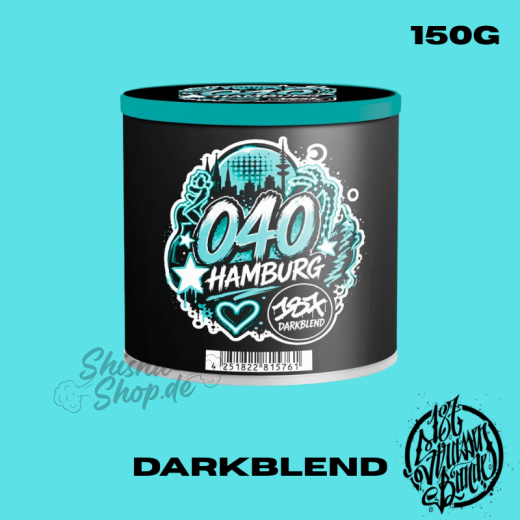 187 Shisha Tabak 150g DARKBLEND - 040 Hamburg
