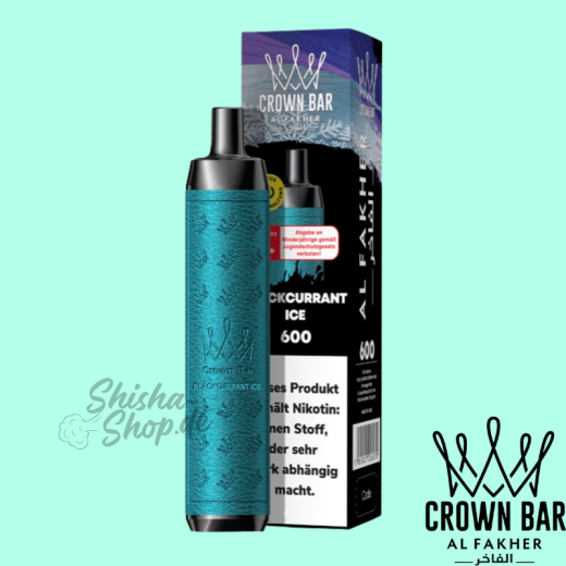 Al Fakher Crown Bar 600 Einweg Vape - Blackcurrant Ice