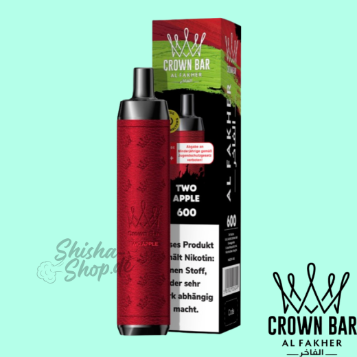 Al Fakher Crown Bar 600 Einweg Vape - Two Apple