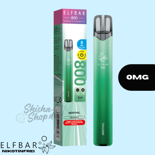 ELFBAR 800 Nikotinfrei Einweg Vape - Menthol