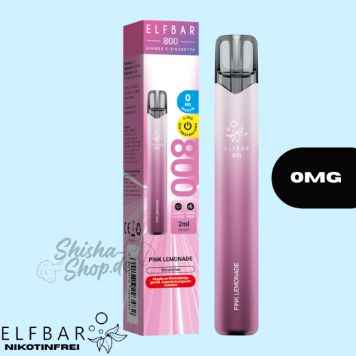 ELFBAR 800 Nikotinfrei Einweg Vape - Pink Lemonade