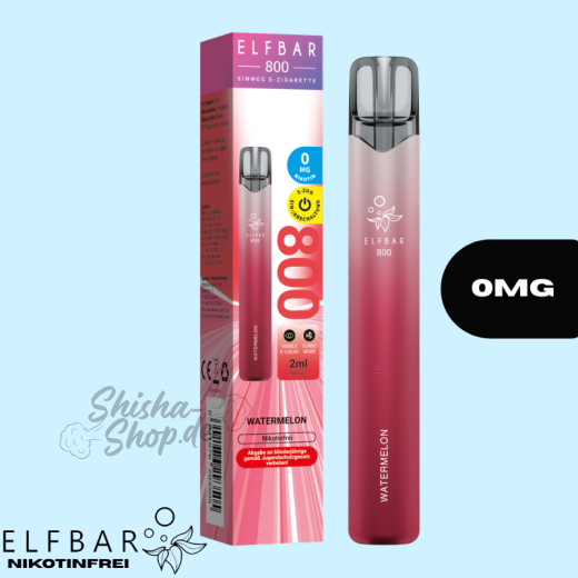 ELFBAR 800 Nikotinfrei Einweg Vape - Watermelon