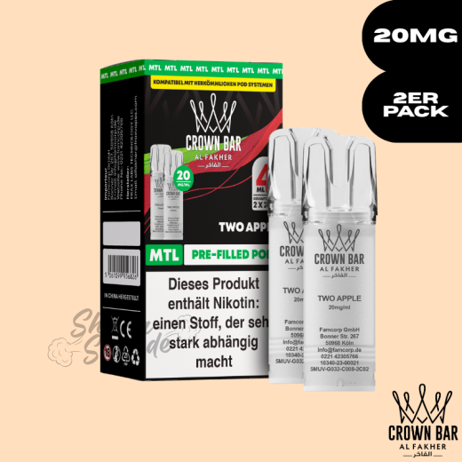 Al Fakher Crown Bar 600 POD - Two Apple