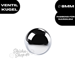 Ventilkugel Edelstahl - 8mm