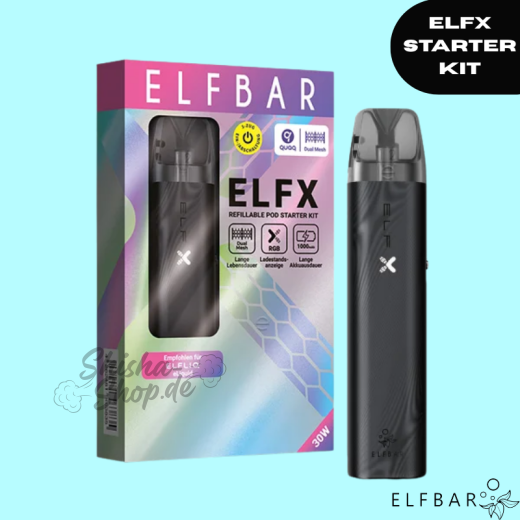 ELFBAR ELFX Refillable Pod Starter Kit - Black