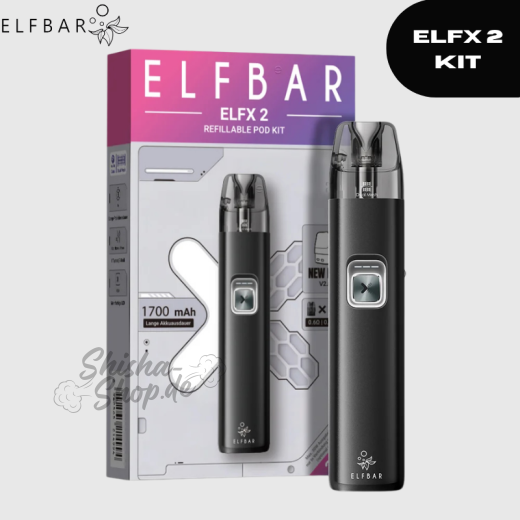ELFBAR ELFX2 REFILLABLE POD KIT Matte Black