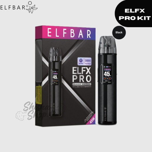 ELFBAR ELFX PRO - Black - Refillable Pod Starter KIT