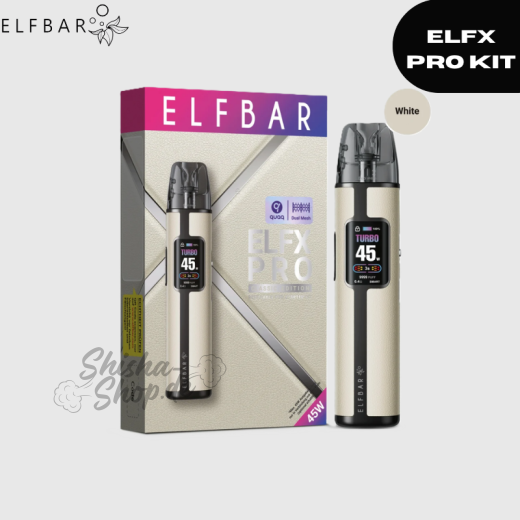 ELFBAR ELFX PRO - White - Refillable Pod Starter KIT