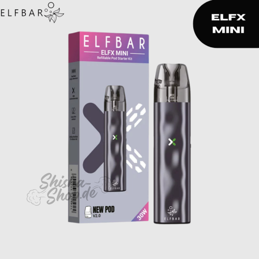 ELFBAR ELFX MINI - Grey - Refillable Pod Starter KIT