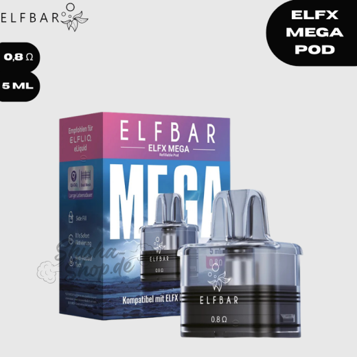 ELFBAR ELFX MEGA - 5ml - Refillable Pod 0.8