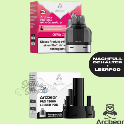 ARCBEAR PRO 15000 - Cherry Cola - POD + LEERPOD