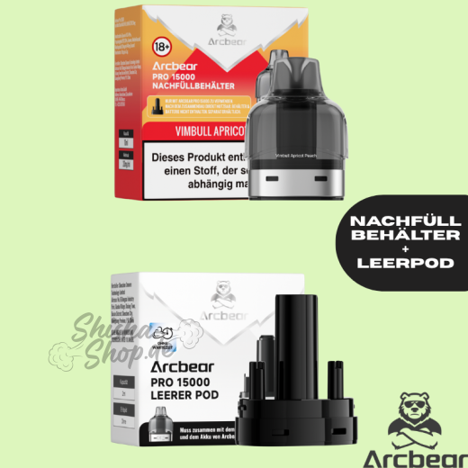 ARCBEAR PRO 15000 - Vimbull Apricot Peach - POD + LEERPOD