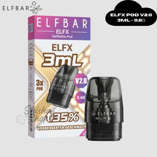 ELFBAR ELFX V2.0 - 3ML - Refillable Pods 0.6 (3er Pack)