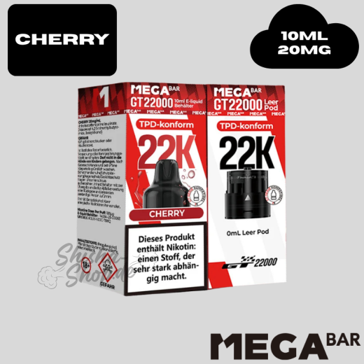 MEGABAR - CHERRY - GT 22000 Pod + Leerpod