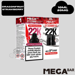 MEGABAR - DRAGONFRUIT STRAWBERRY - GT 22000 Pod + Leerpod