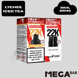 MEGABAR - LYCHEE ICED TEA - GT 22000 Pod + Leerpod
